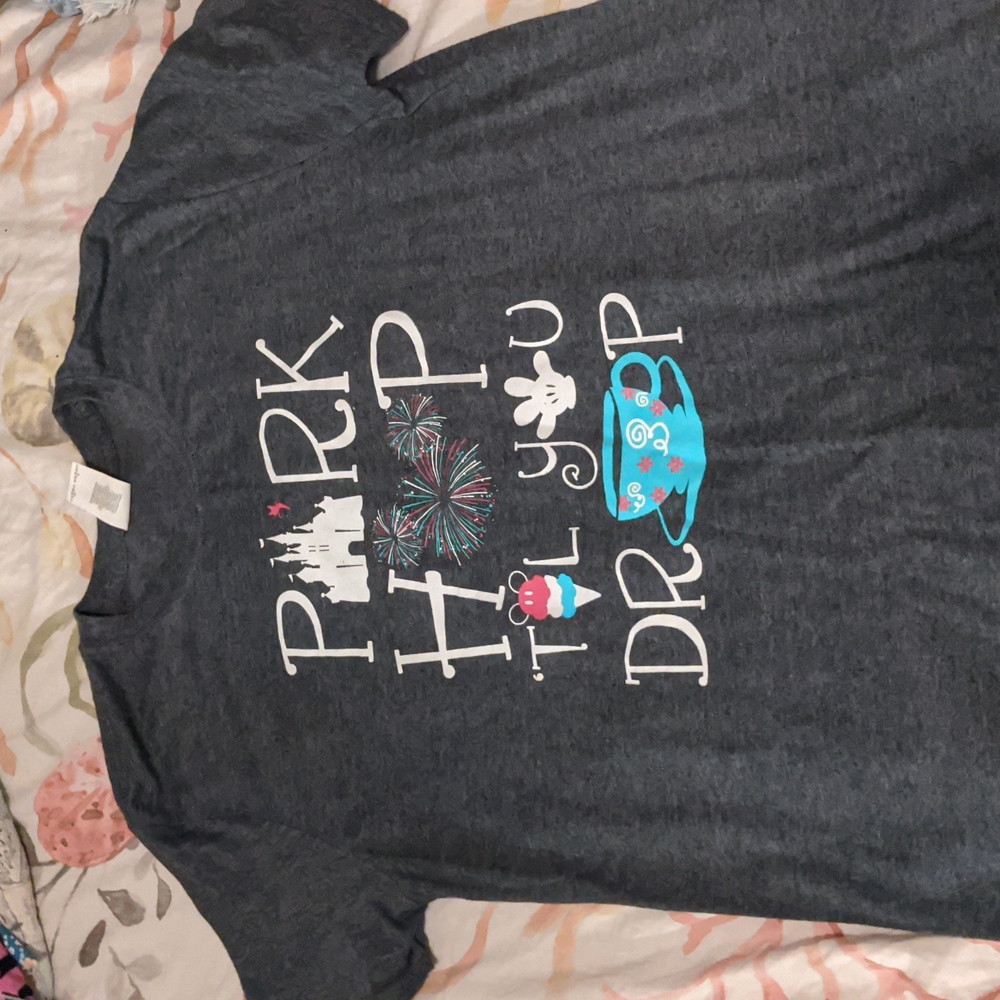 Park Hop Until You Drop annual pass t shirt tee Disney world land Magic Kingdom